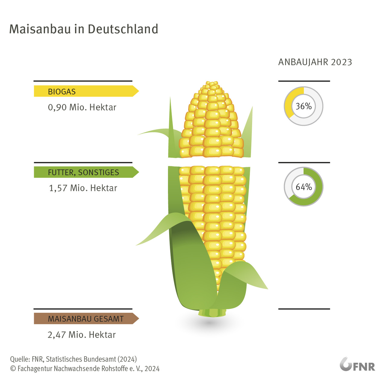 Maisanbau in Deutschland (Anbaujahr 2022)