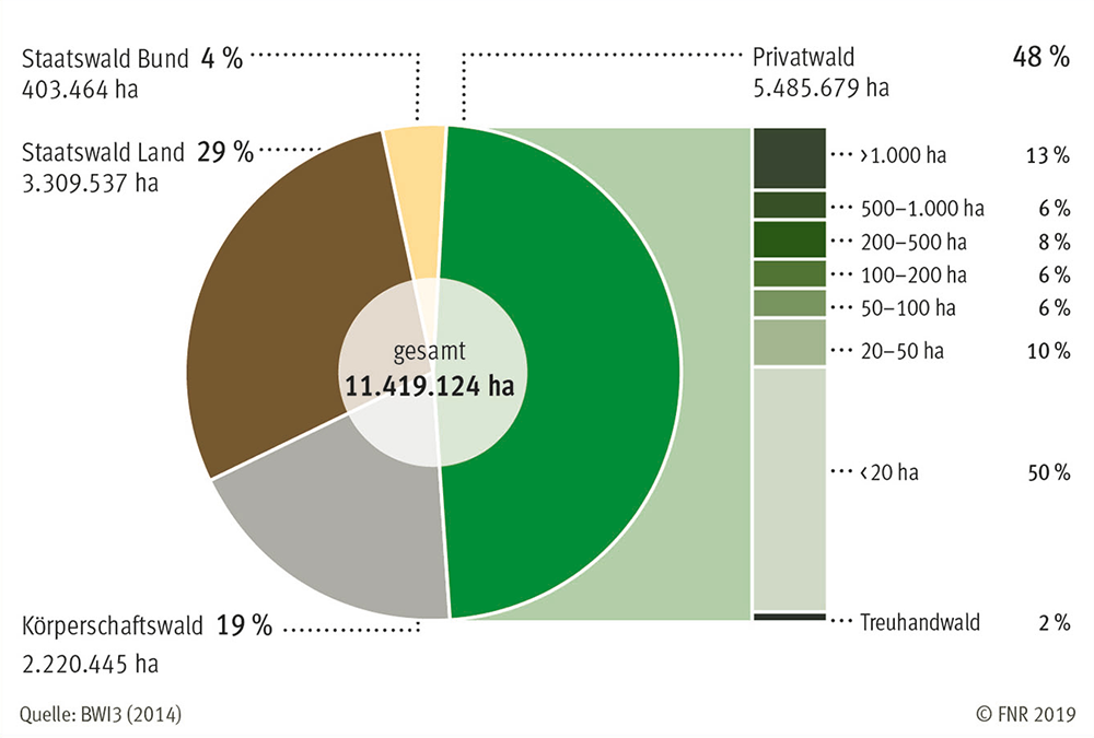 Forest areas by type of ownership 2012